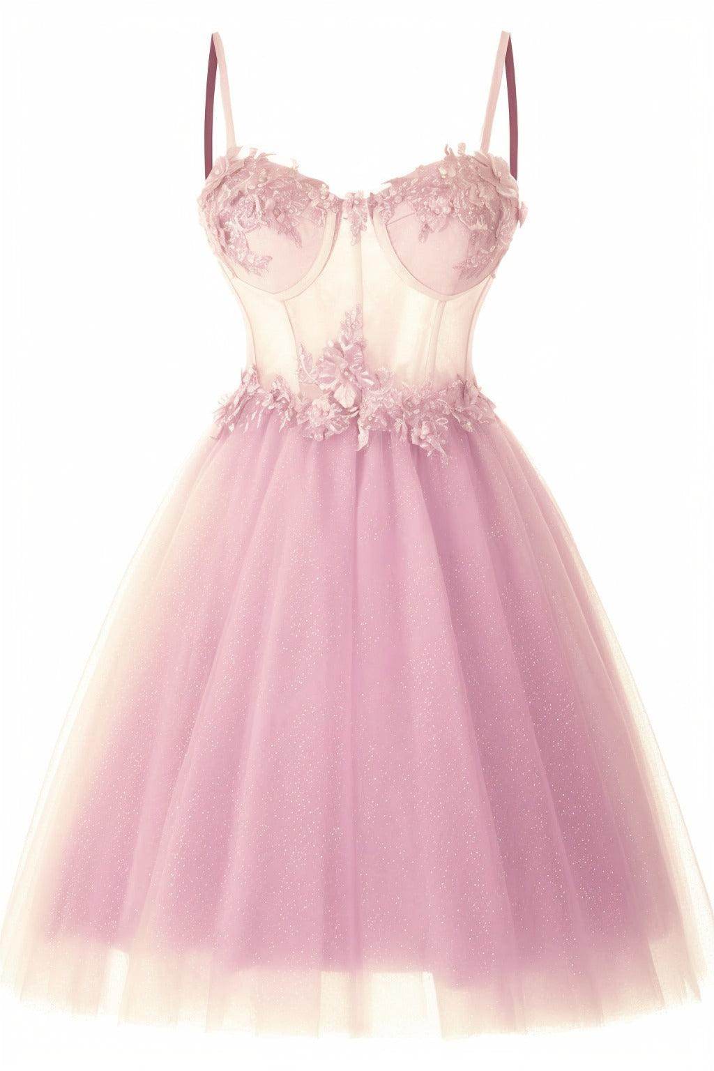 A-Line Short-Mini Tulle Prom Dress CS0400