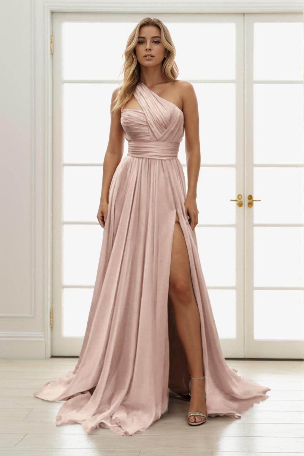 A-Line Maxi Chiffon Prom Dress CS0435