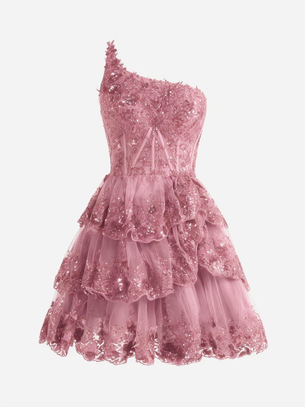 A-line Short Mini Tulle Prom Dress CS0420