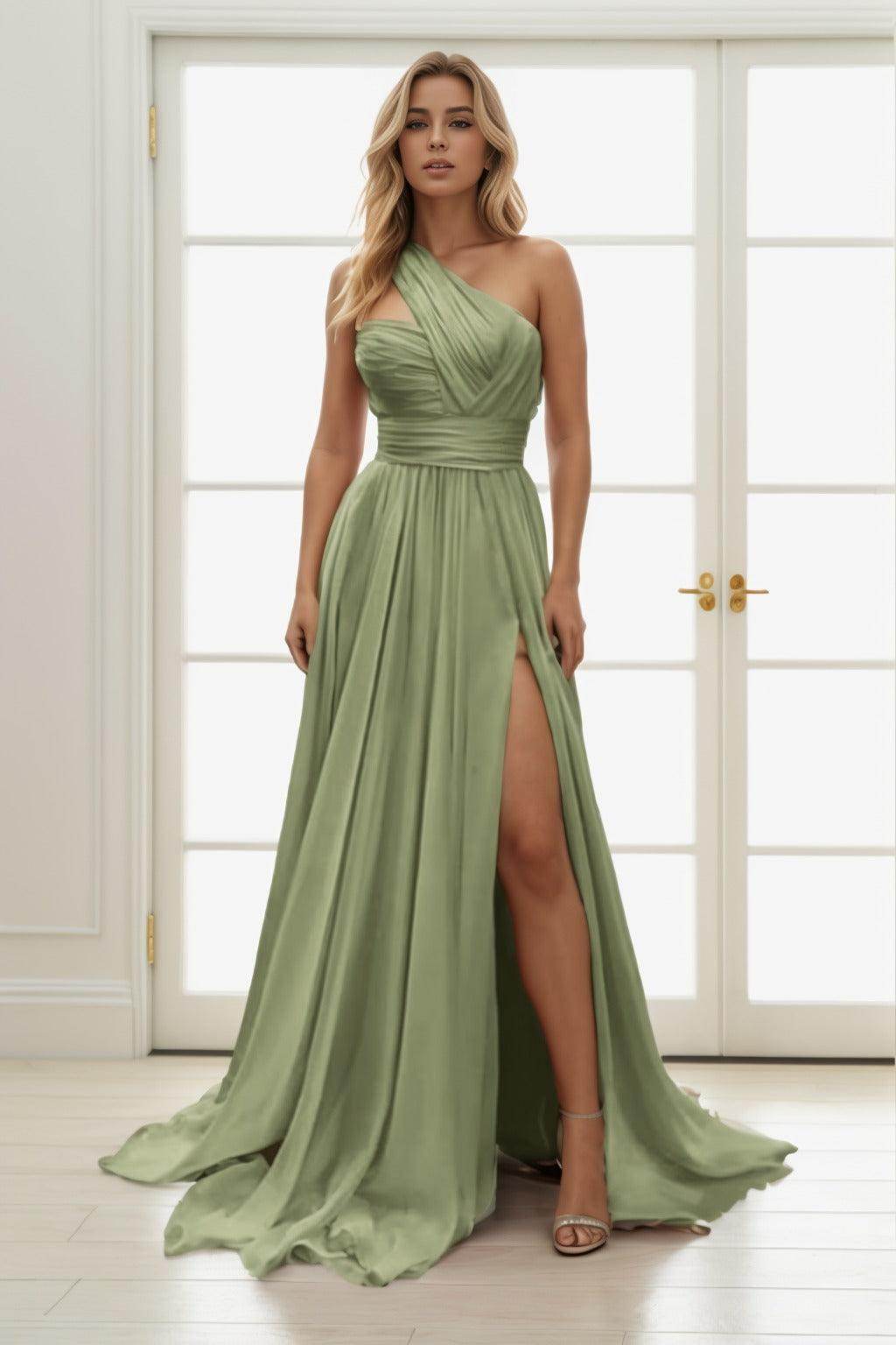 A-Line Maxi Chiffon Prom Dress CS0435