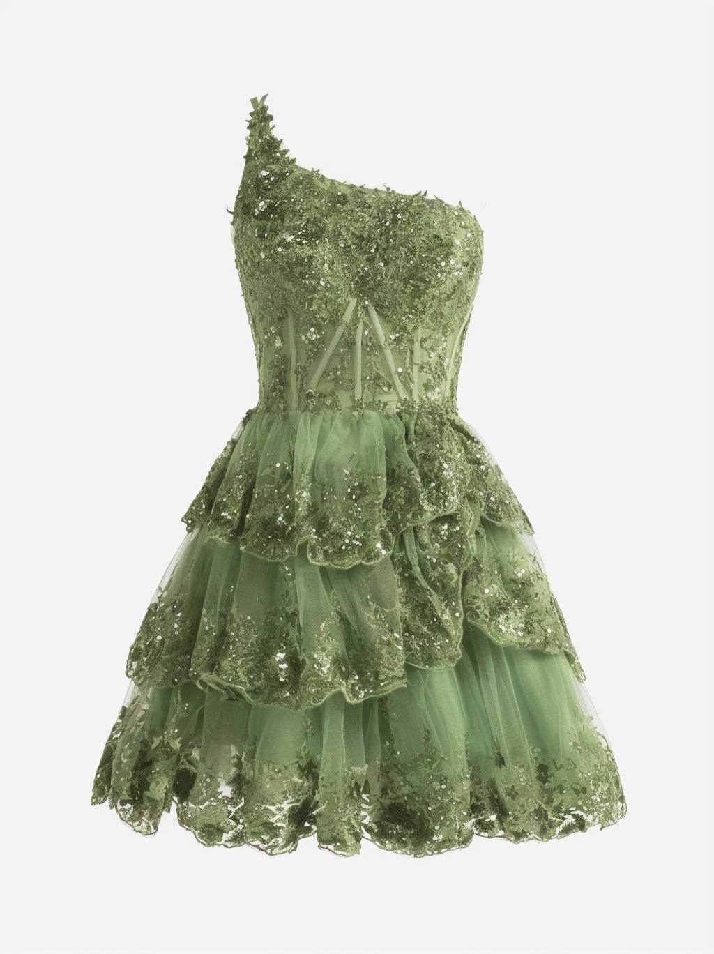 A-line Short Mini Tulle Prom Dress CS0420