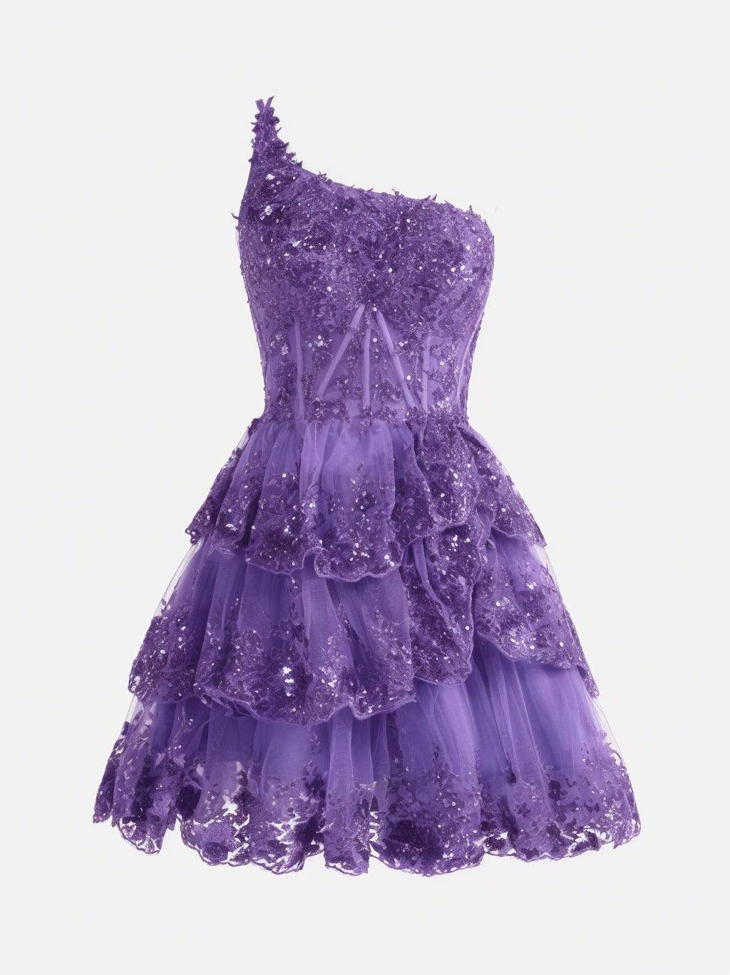 A-line Short Mini Tulle Prom Dress CS0420