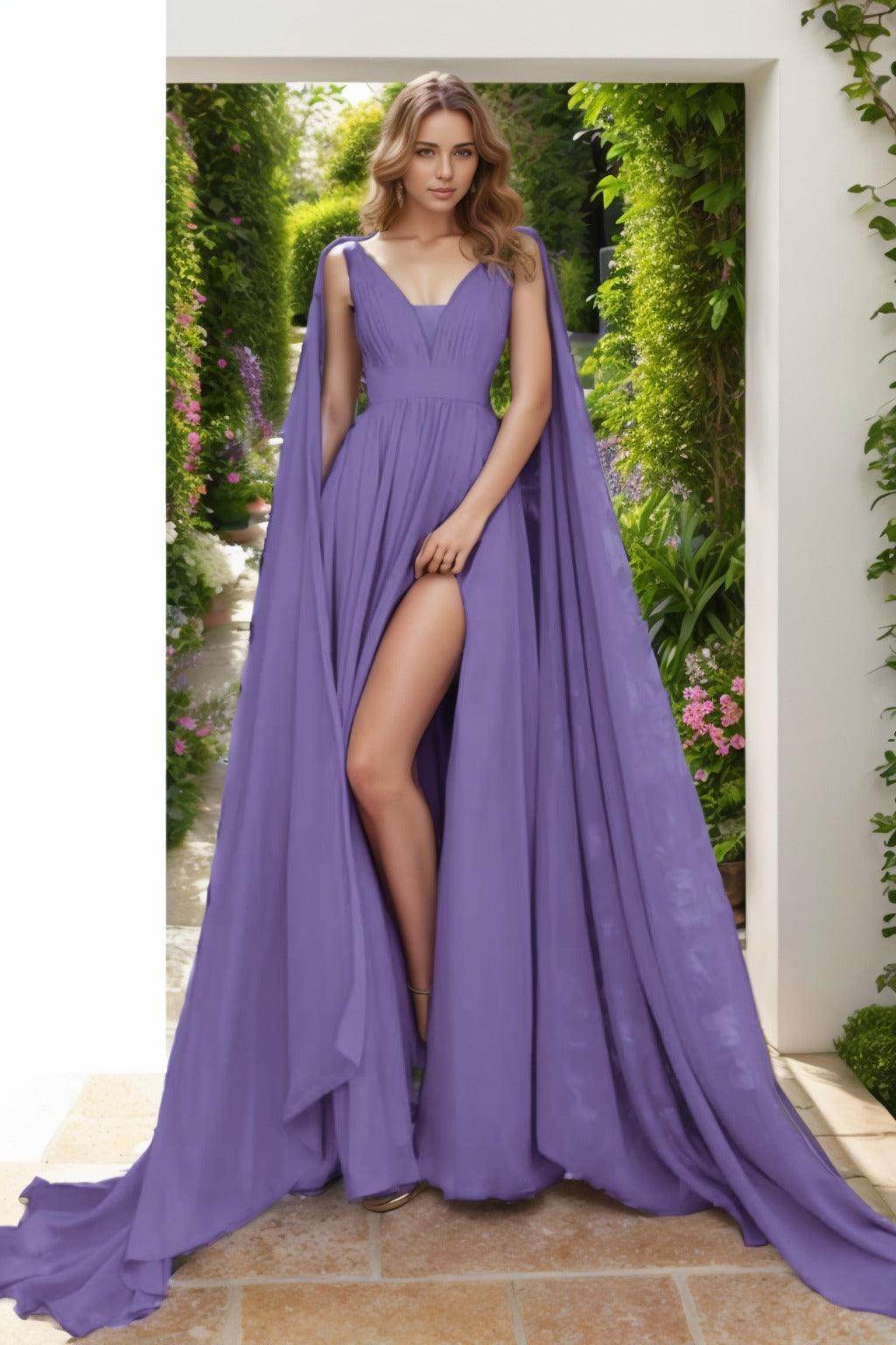 A-Line Floor Length Chiffon Prom Dress CS0454
