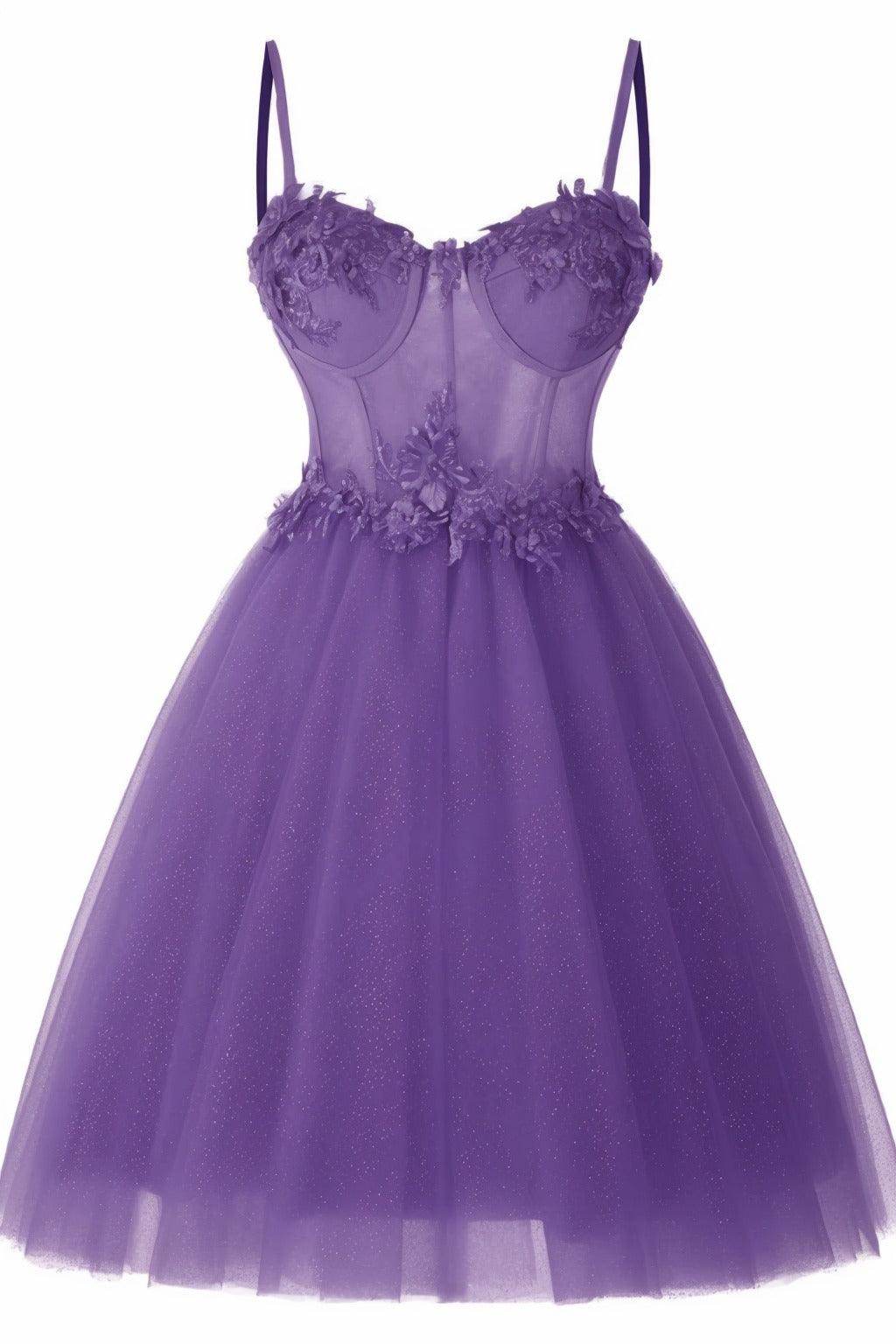 A-Line Short-Mini Tulle Prom Dress CS0400