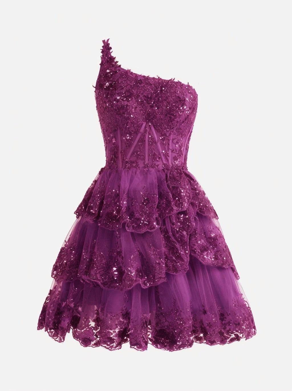 A-line Short Mini Tulle Prom Dress CS0420