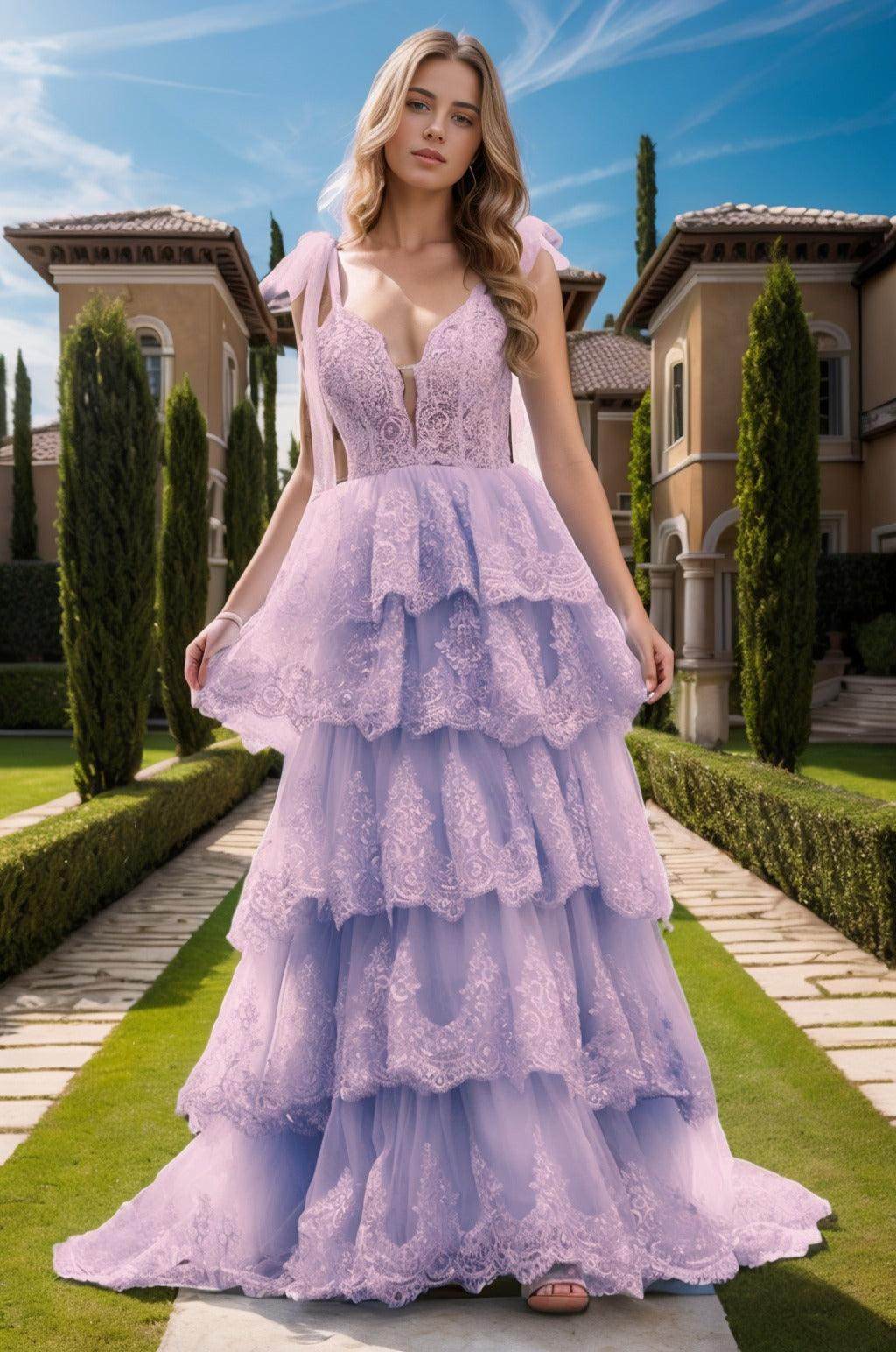 Ball Gown Sweep-Brush Train Tulle Prom Dress CS0461