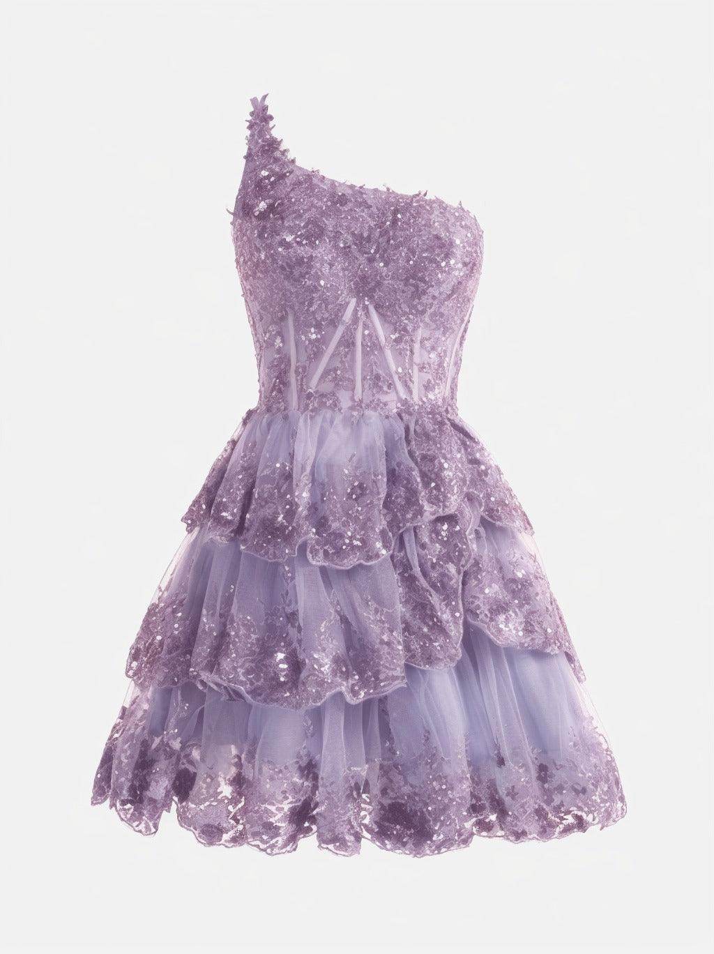 A-line Short Mini Tulle Prom Dress CS0420