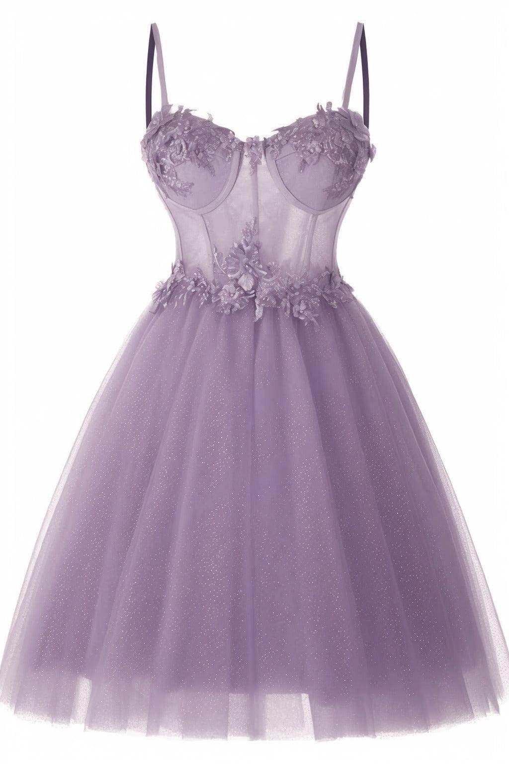 A-Line Short-Mini Tulle Prom Dress CS0400