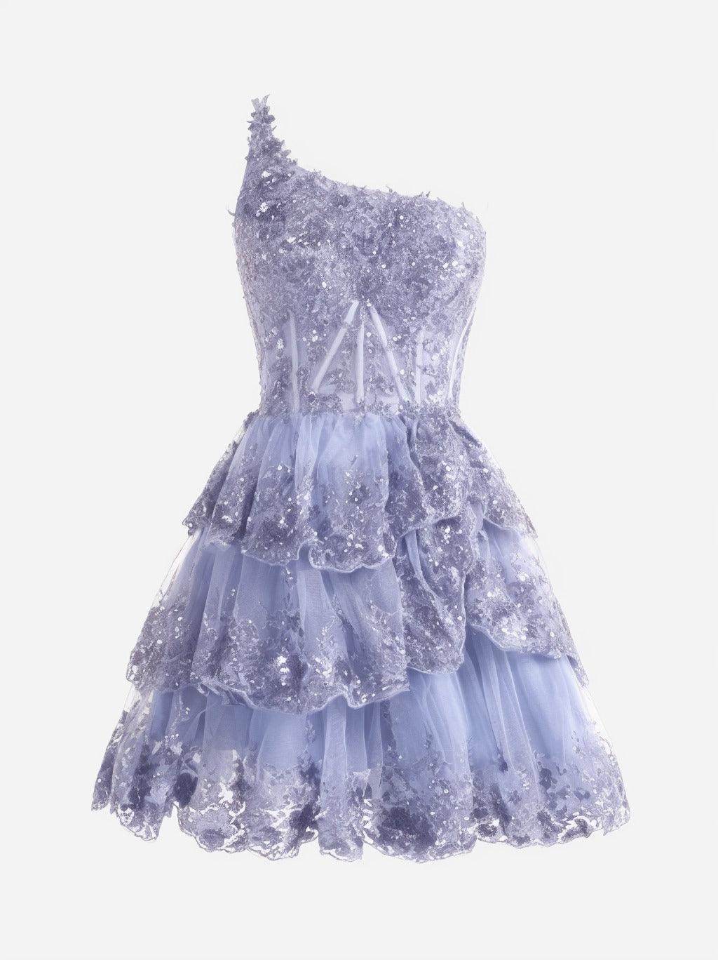 A-line Short Mini Tulle Prom Dress CS0420