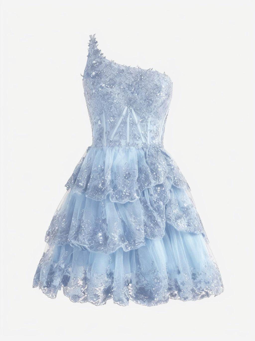 A-line Short Mini Tulle Prom Dress CS0420
