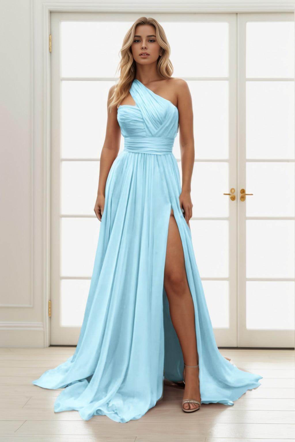A-Line Maxi Chiffon Prom Dress CS0435