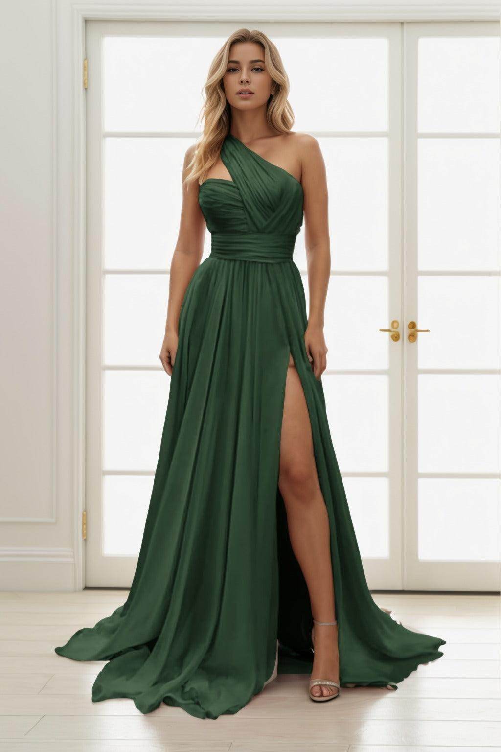 A-Line Maxi Chiffon Prom Dress CS0435