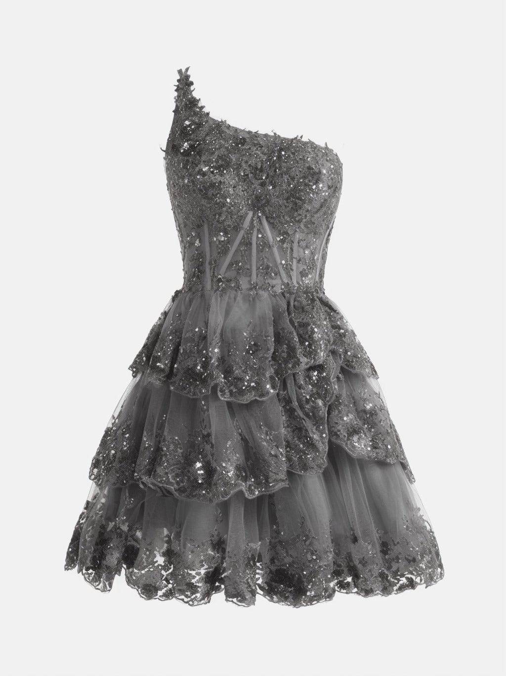 A-line Short Mini Tulle Prom Dress CS0420