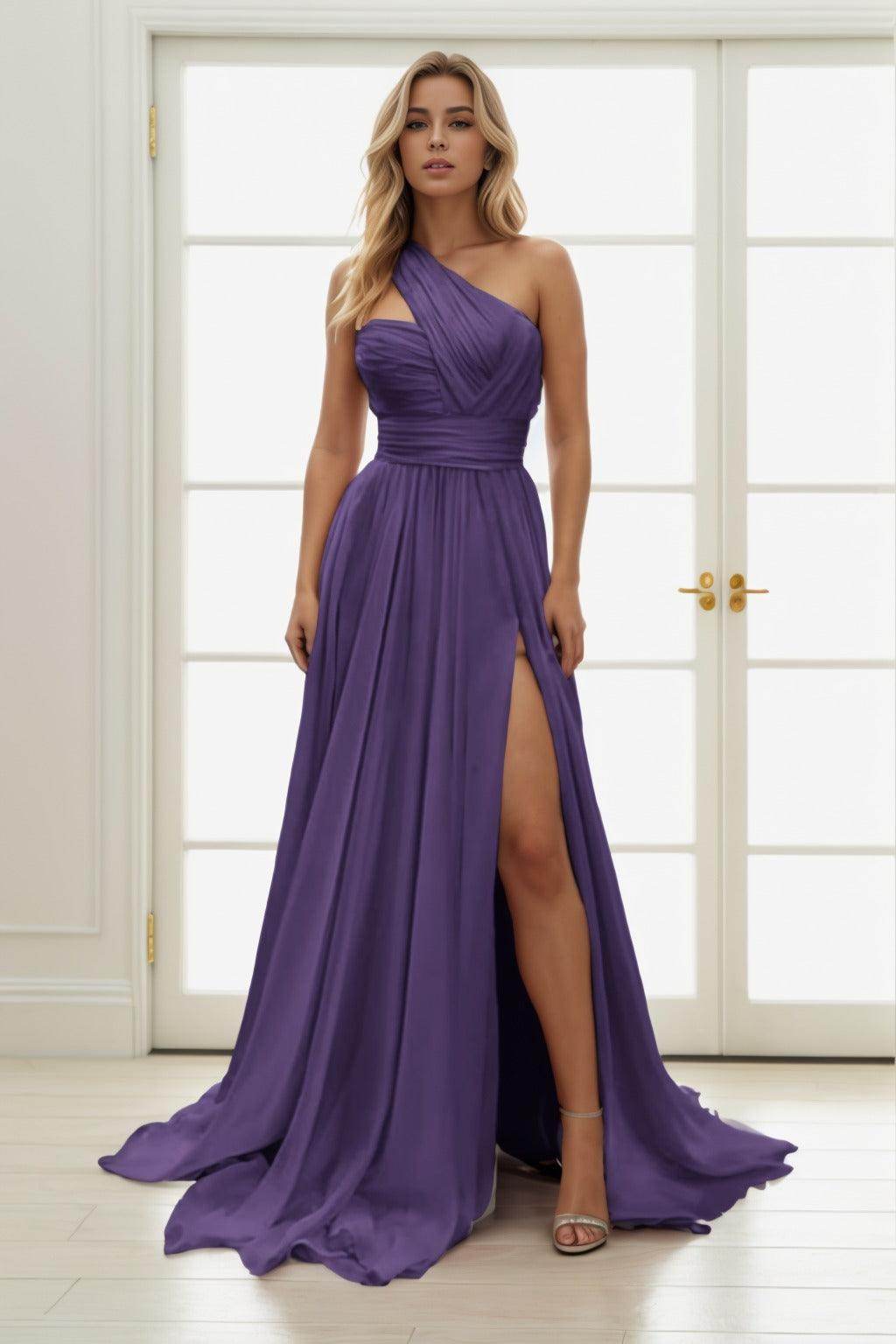 A-Line Maxi Chiffon Prom Dress CS0435