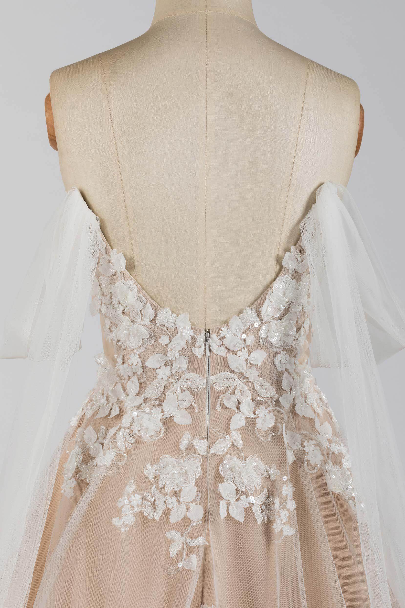 A-Line Court Train Tulle Wedding Dress CW2503