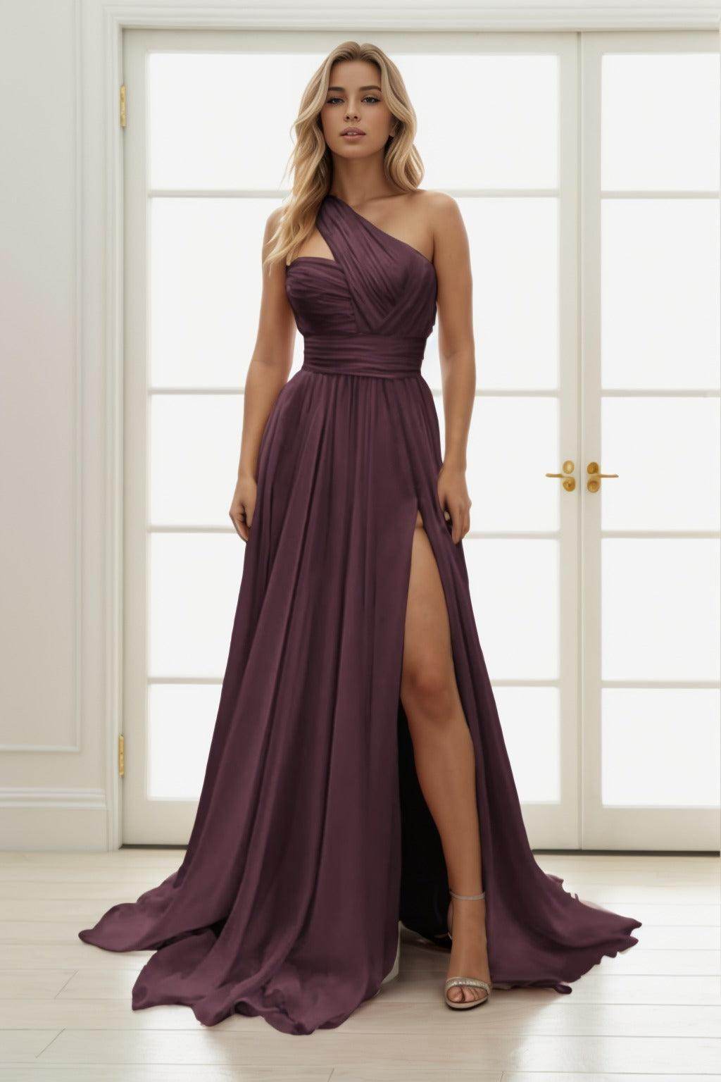 A-Line Maxi Chiffon Prom Dress CS0435
