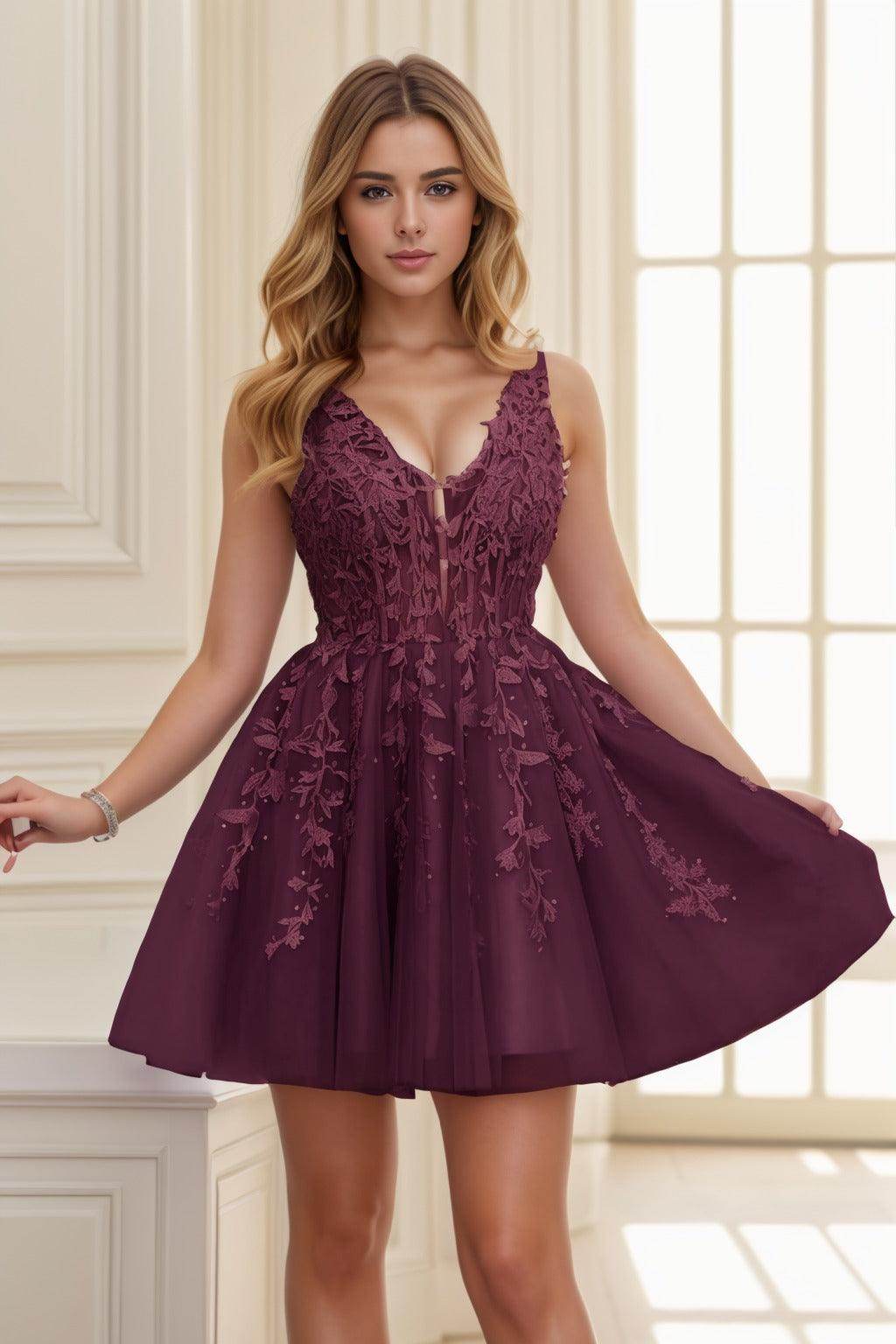 A-line Short-Mini Tulle Prom Dress CS0410