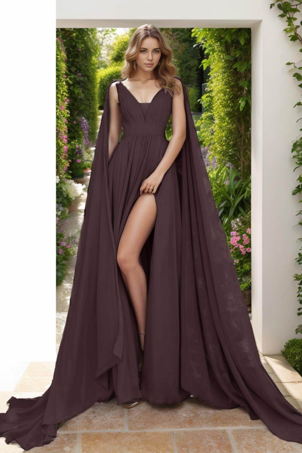 A-Line Floor Length Chiffon Prom Dress CS0454