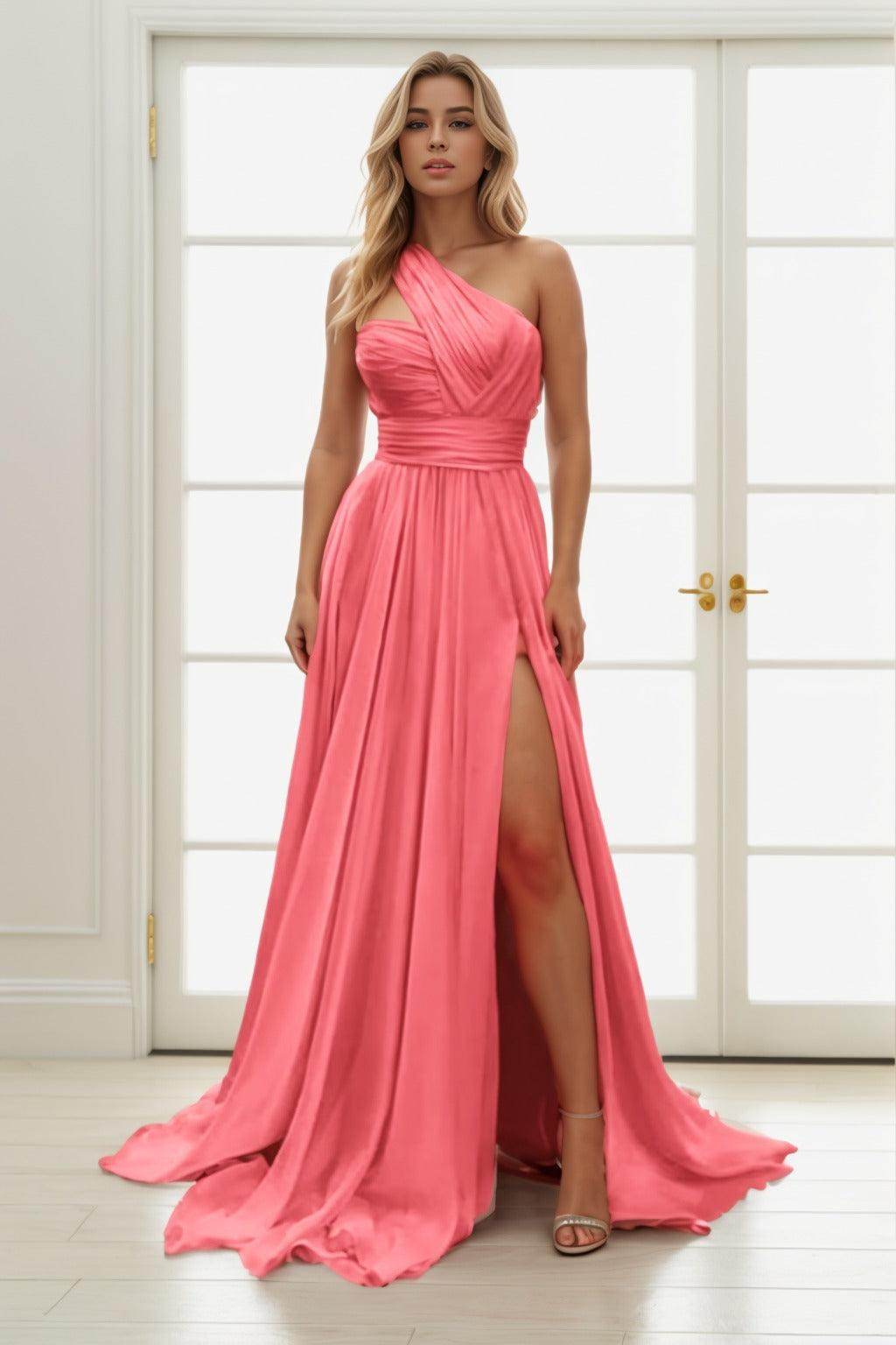A-Line Maxi Chiffon Prom Dress CS0435