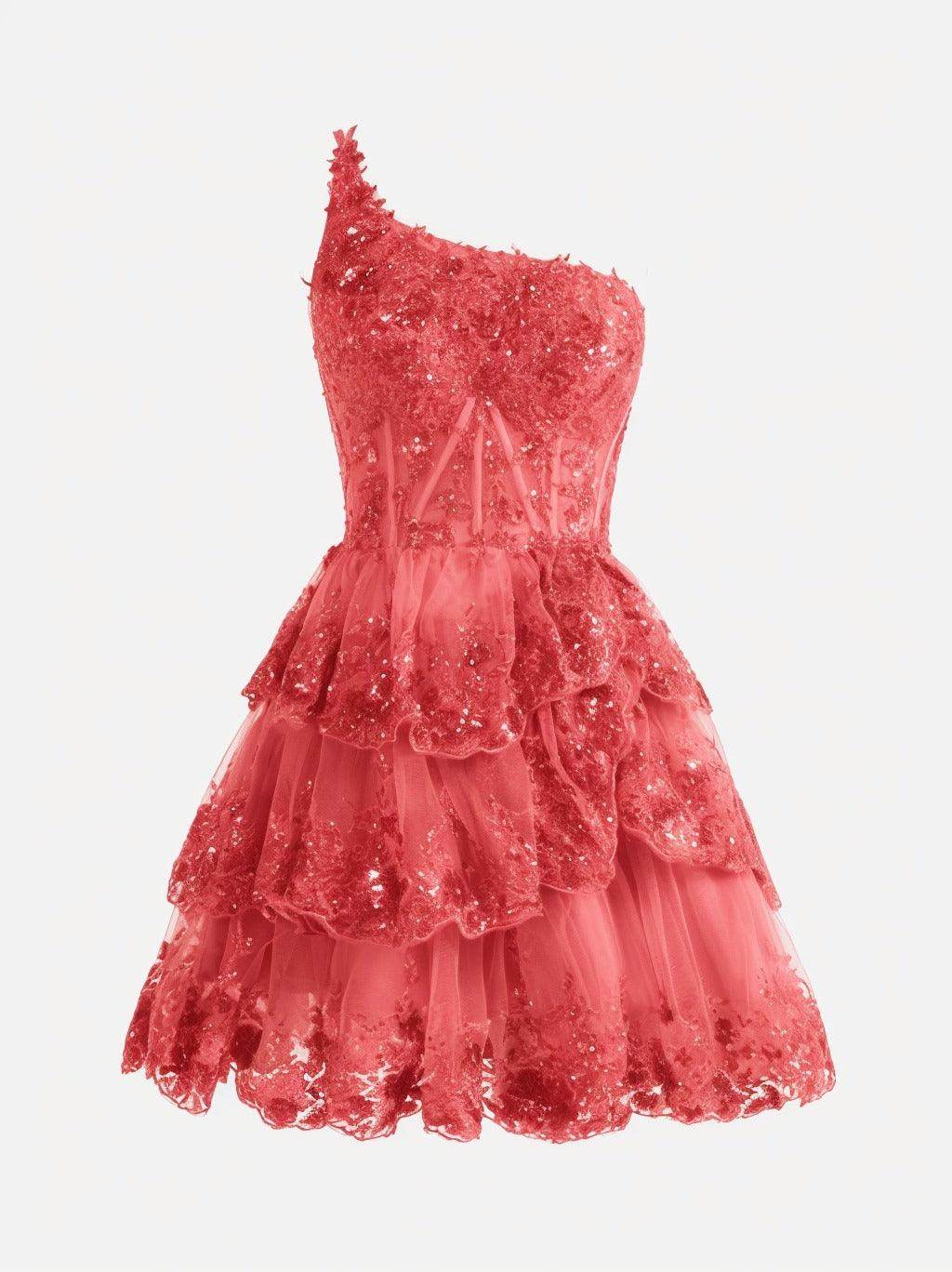A-line Short Mini Tulle Prom Dress CS0420