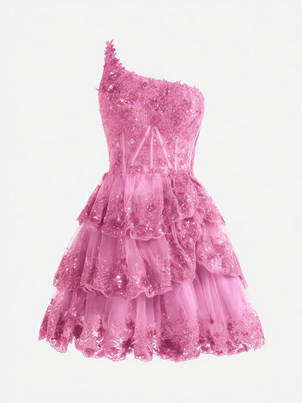 A-line Short Mini Tulle Prom Dress CS0420