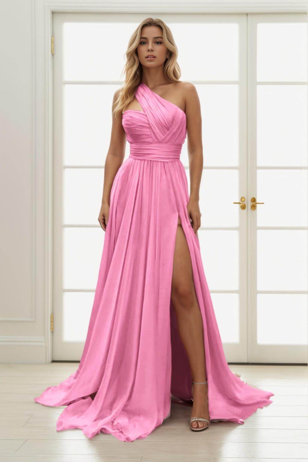 A-Line Maxi Chiffon Prom Dress CS0435