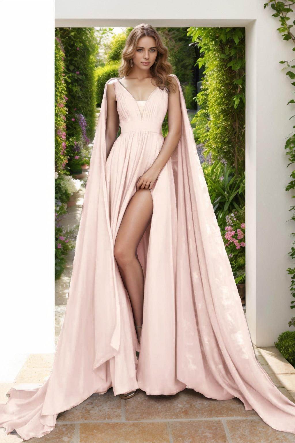 A-Line Floor Length Chiffon Prom Dress CS0454