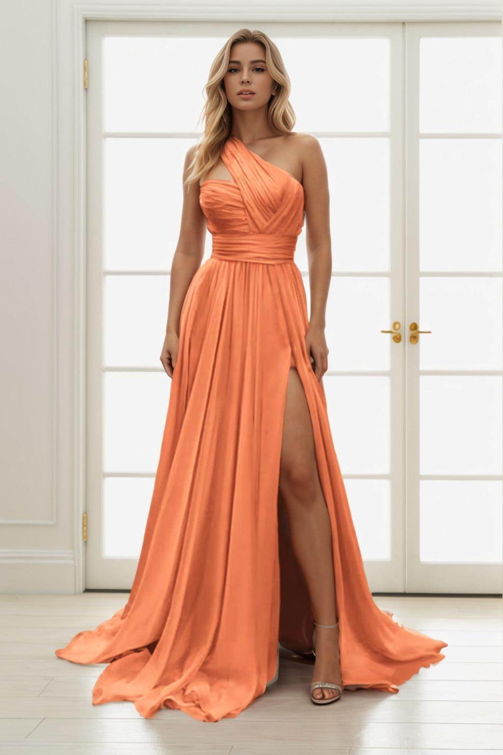 A-Line Maxi Chiffon Prom Dress CS0435