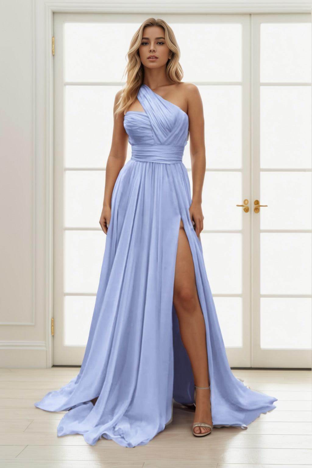 A-Line Maxi Chiffon Prom Dress CS0435