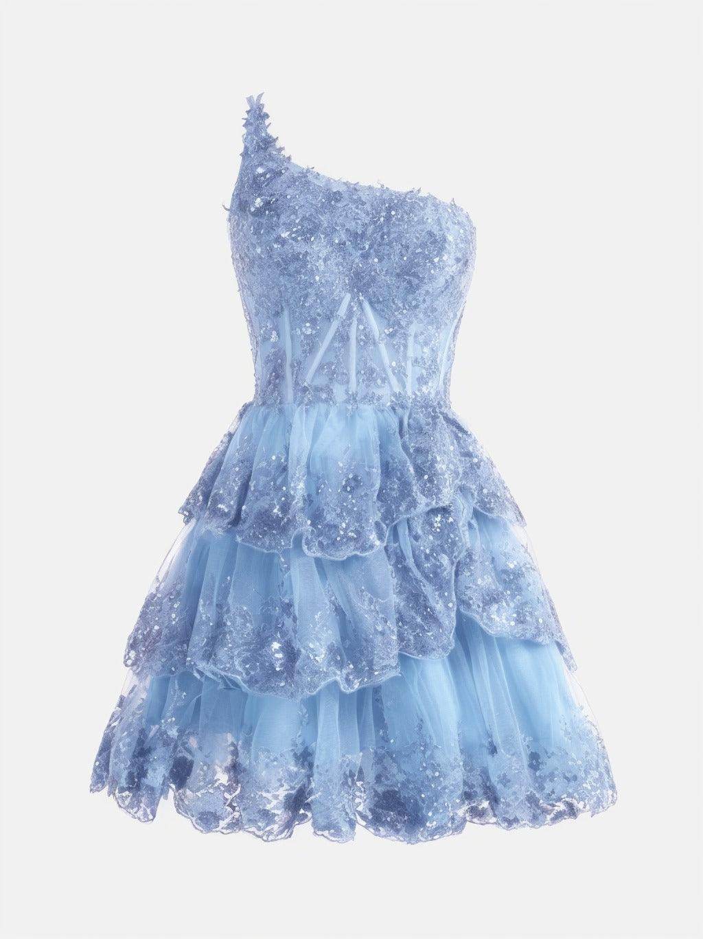 A-line Short Mini Tulle Prom Dress CS0420