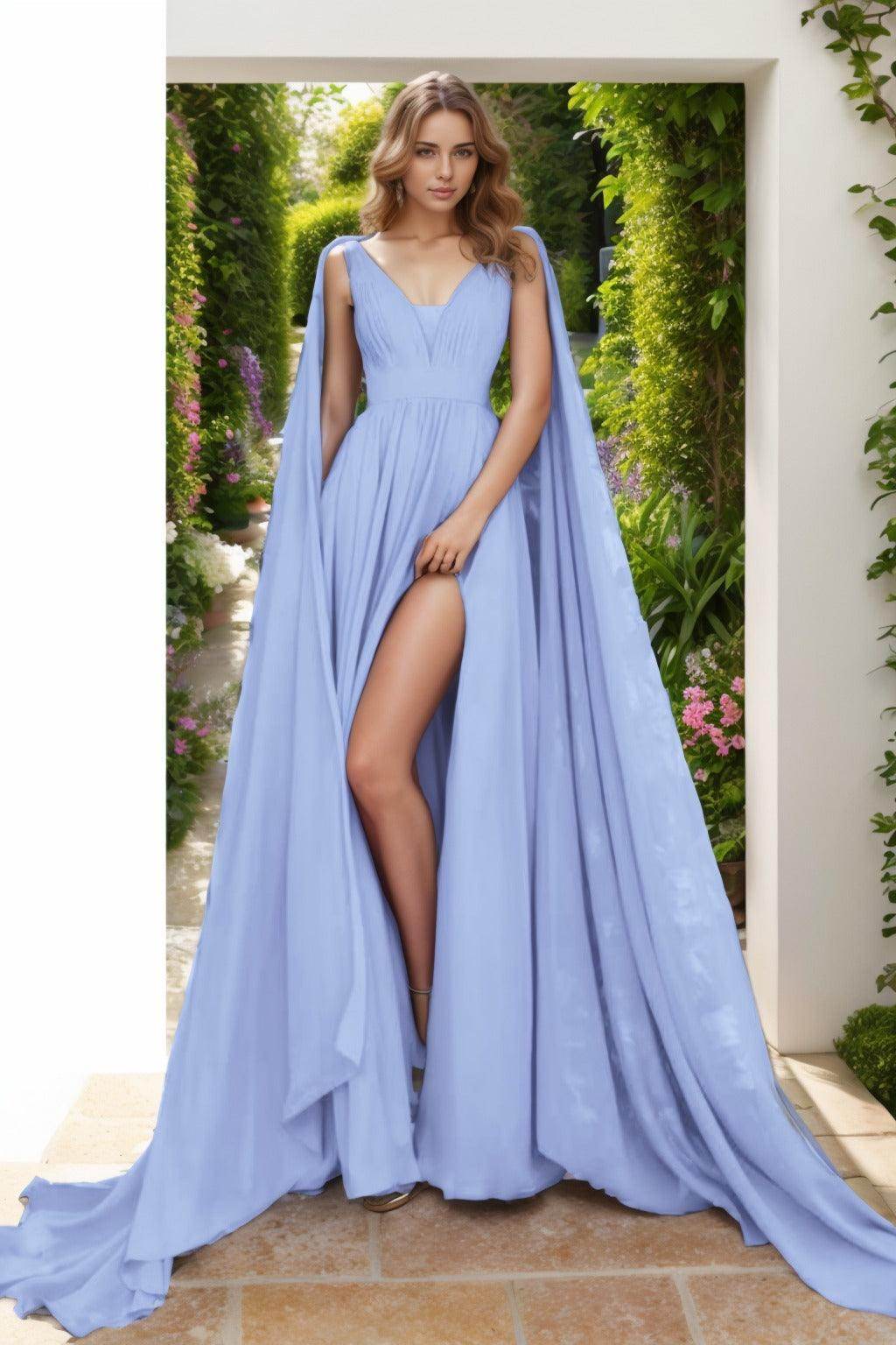 A-Line Floor Length Chiffon Prom Dress CS0454