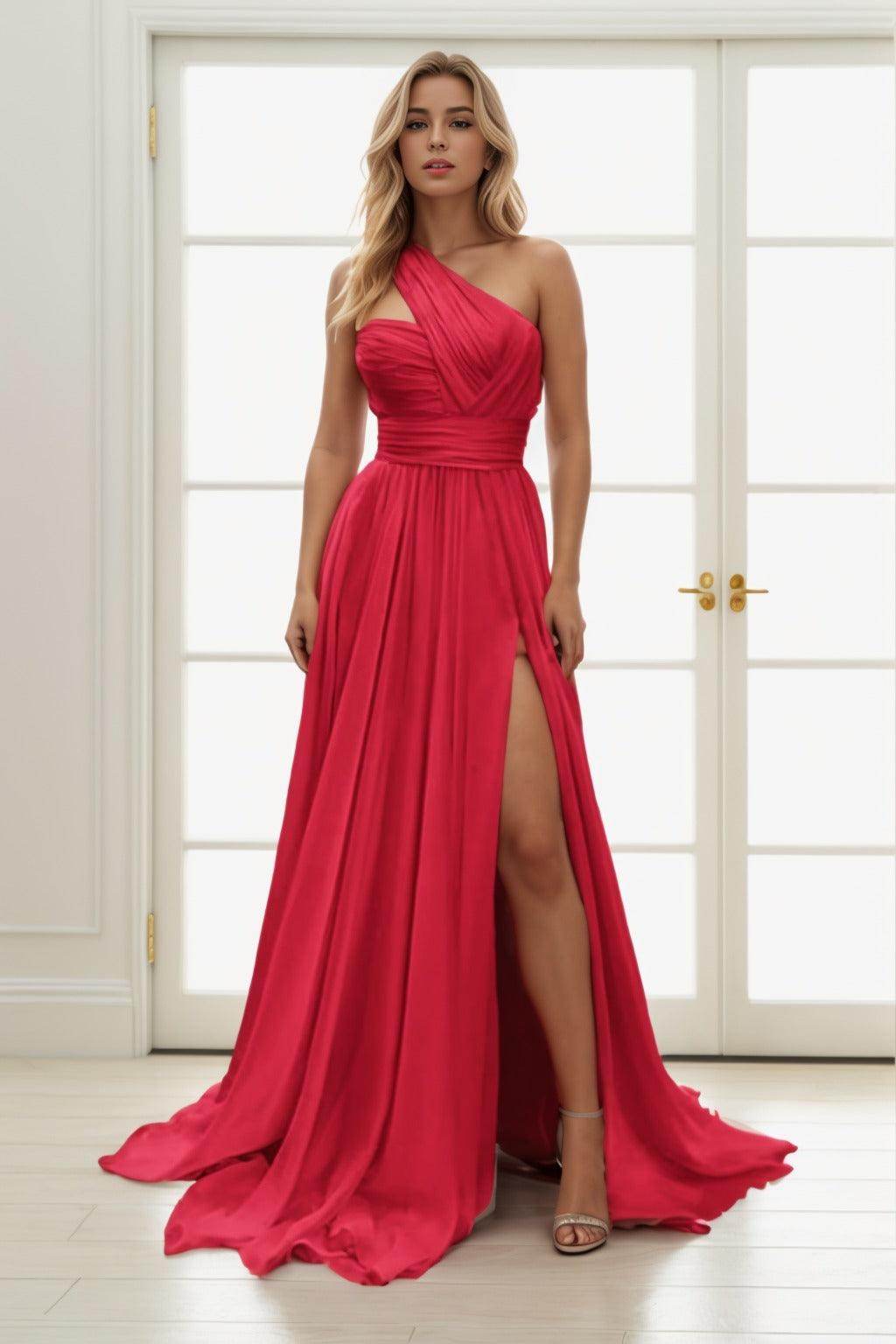 A-Line Maxi Chiffon Prom Dress CS0435
