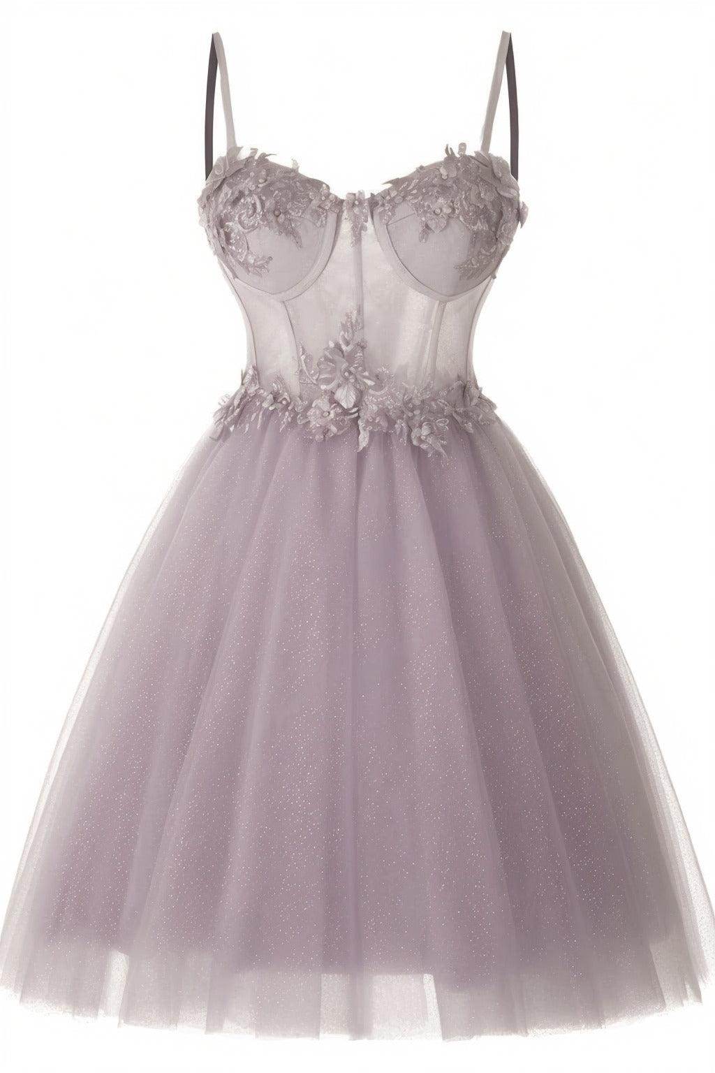 A-Line Short-Mini Tulle Prom Dress CS0400