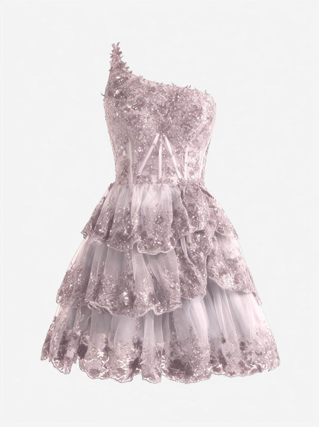 A-line Short Mini Tulle Prom Dress CS0420