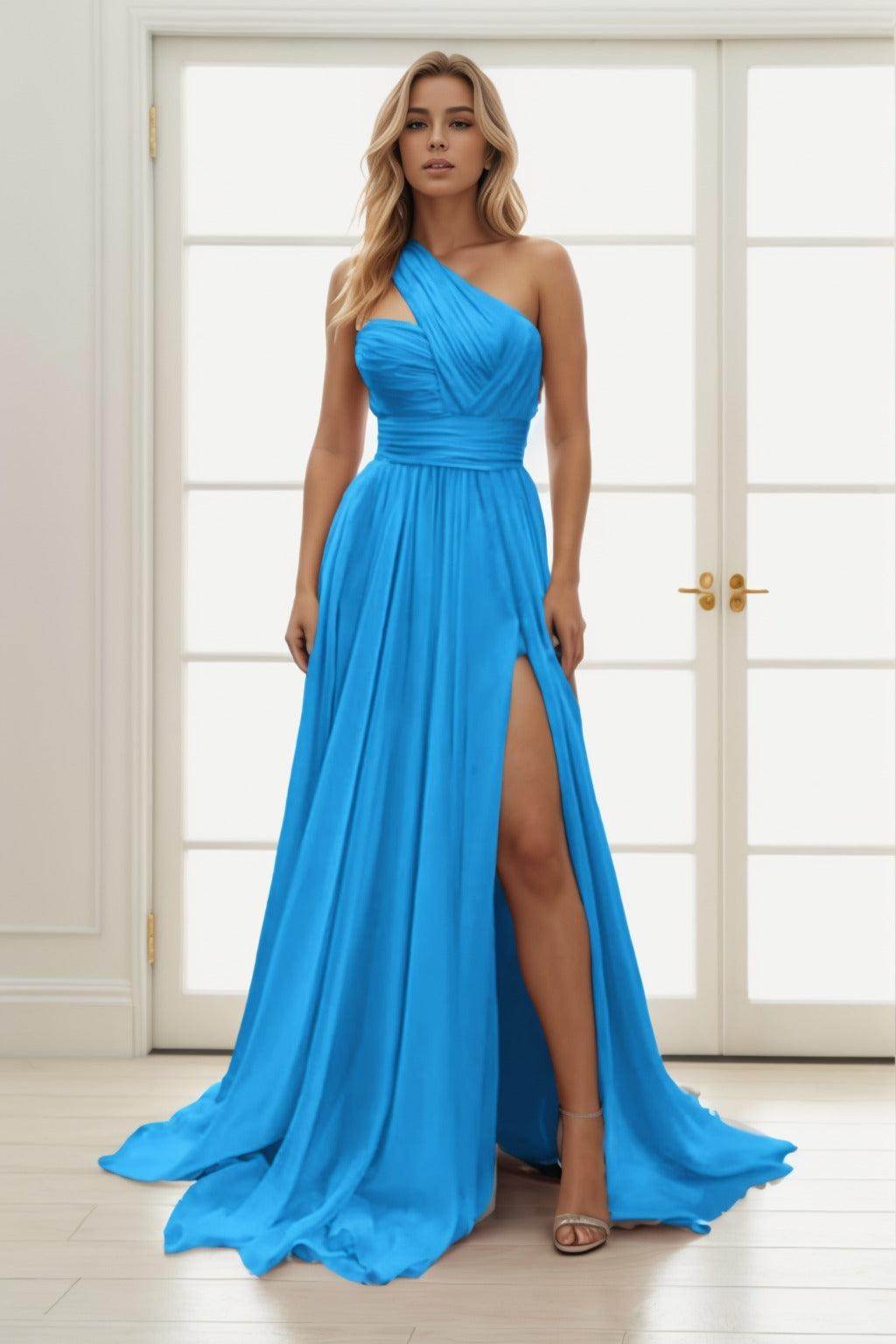 A-Line Maxi Chiffon Prom Dress CS0435
