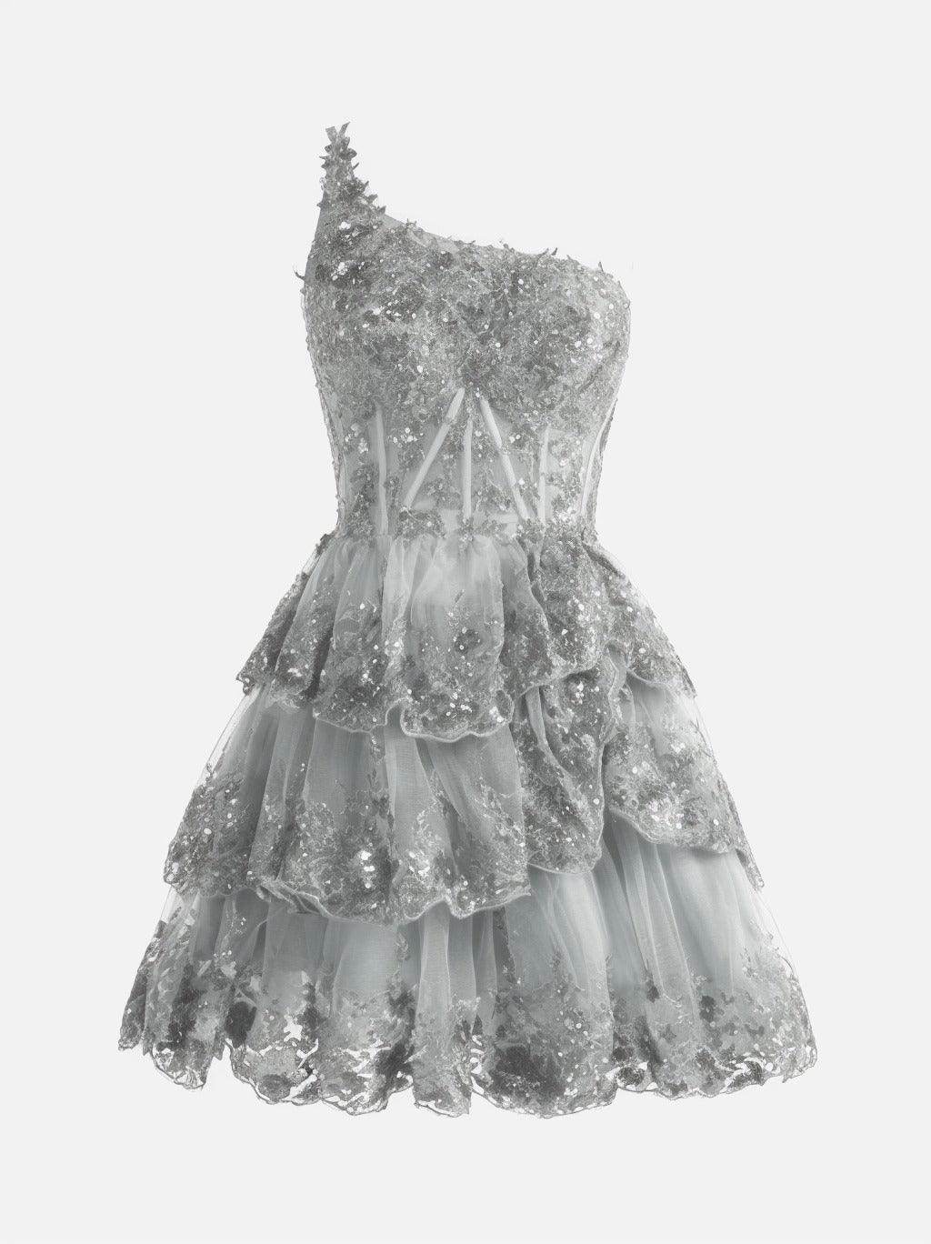 A-line Short Mini Tulle Prom Dress CS0420