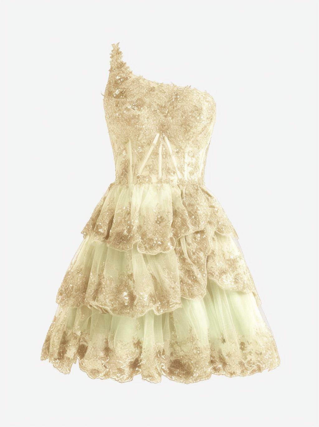 A-line Short Mini Tulle Prom Dress CS0420