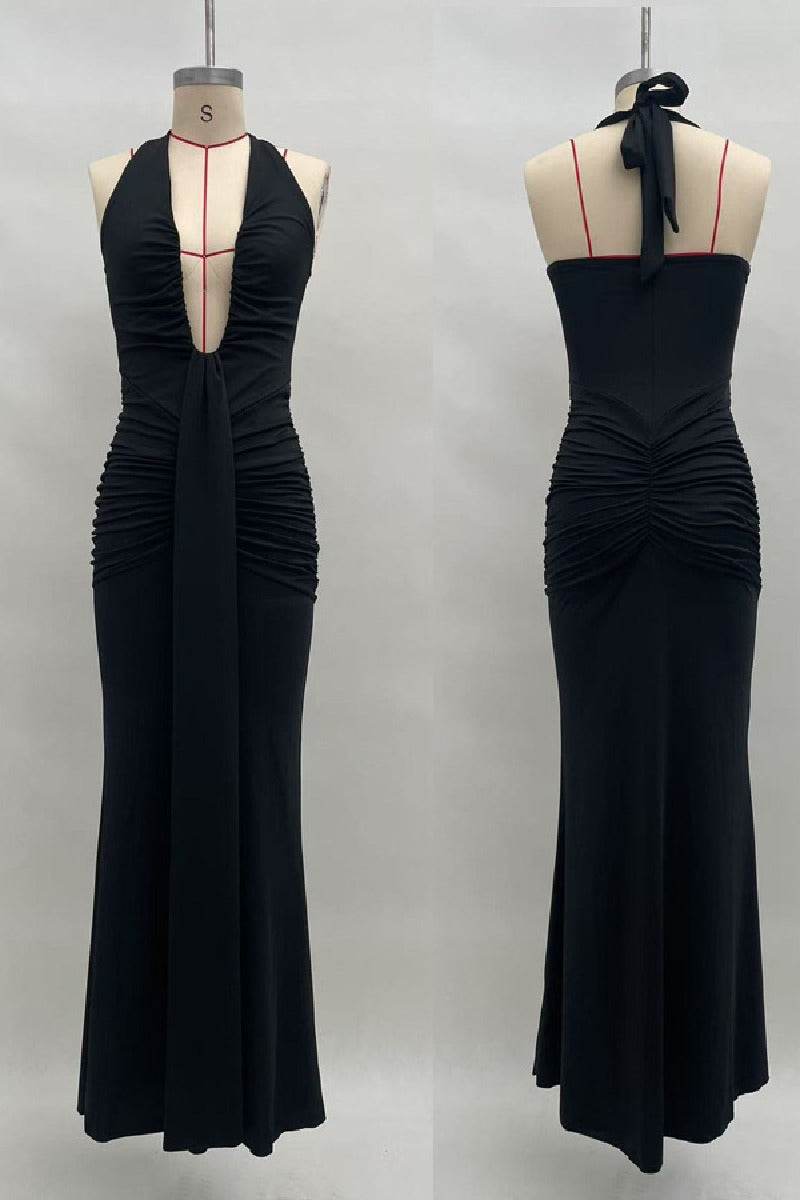 Mermaid	Maxi Knitted Semi Formal Wedding Guest Dresses 917018224683