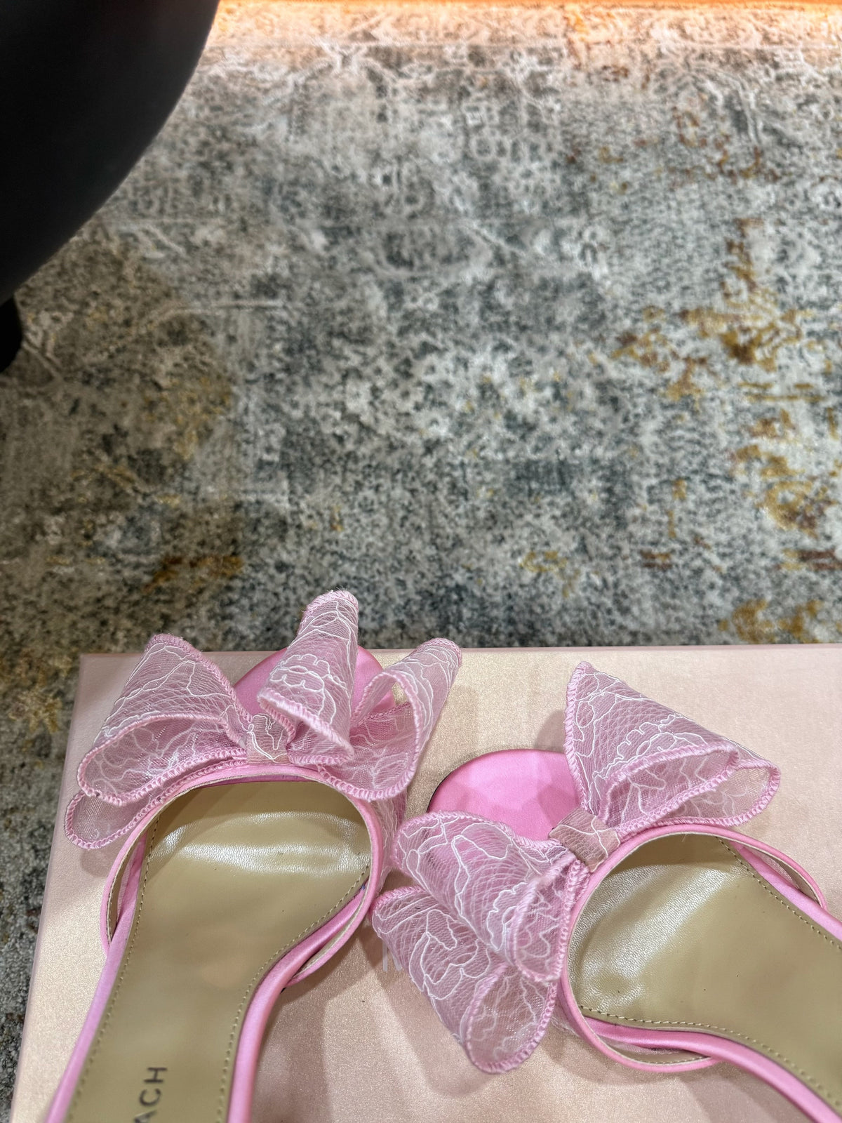Mach 26 Sandal Heel 90mm Pink in Lace 804311