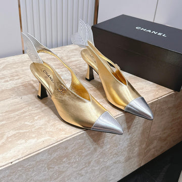 CC Métiers d'art 2026 Slingbacks 9.5cm Gold Metallic Lambskin 898983