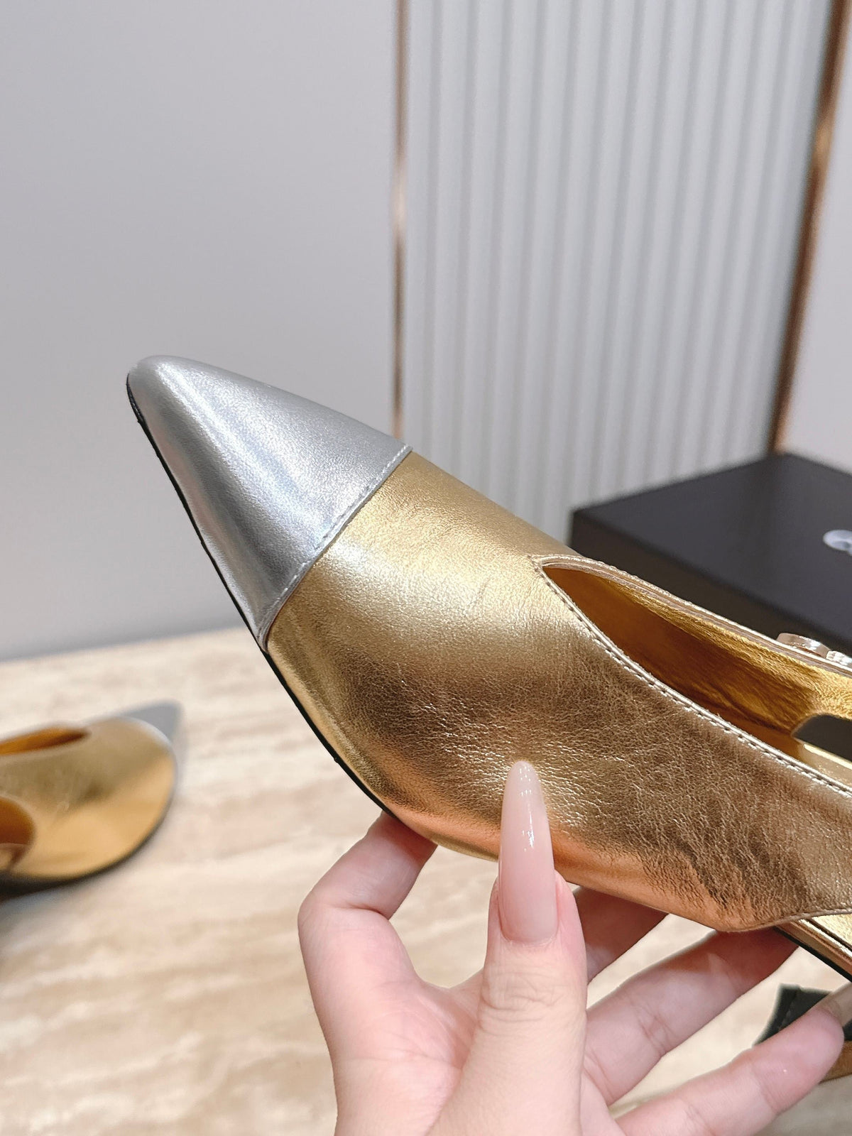 CC Métiers d'art 2026 Slingbacks 9.5cm Gold Metallic Lambskin 898983