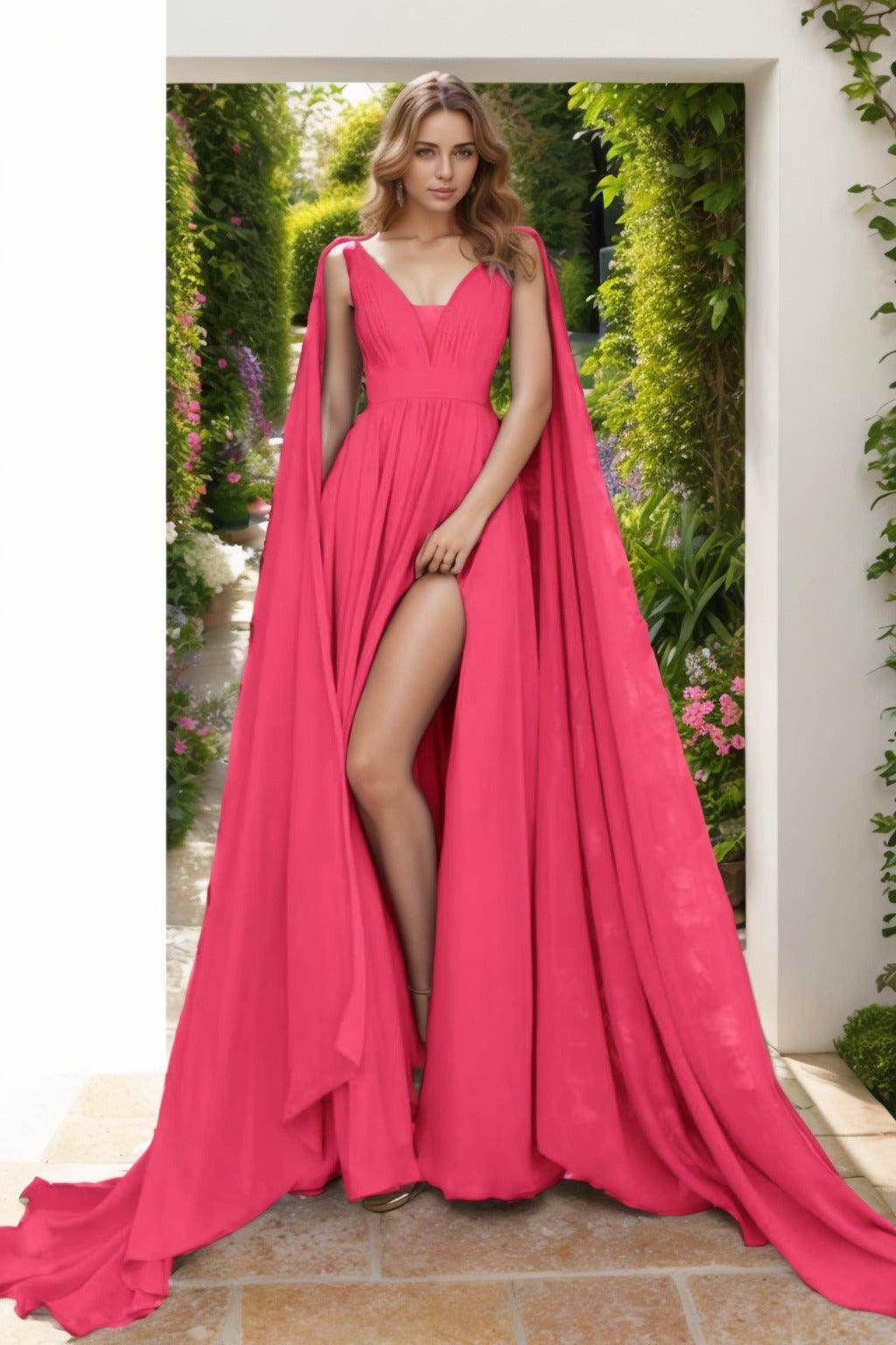 A-Line Floor Length Chiffon Prom Dress CS0454