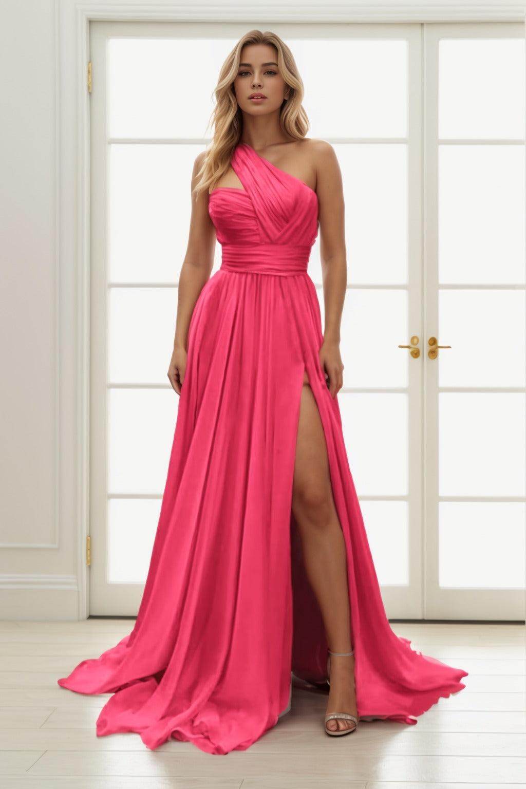 A-Line Maxi Chiffon Prom Dress CS0435