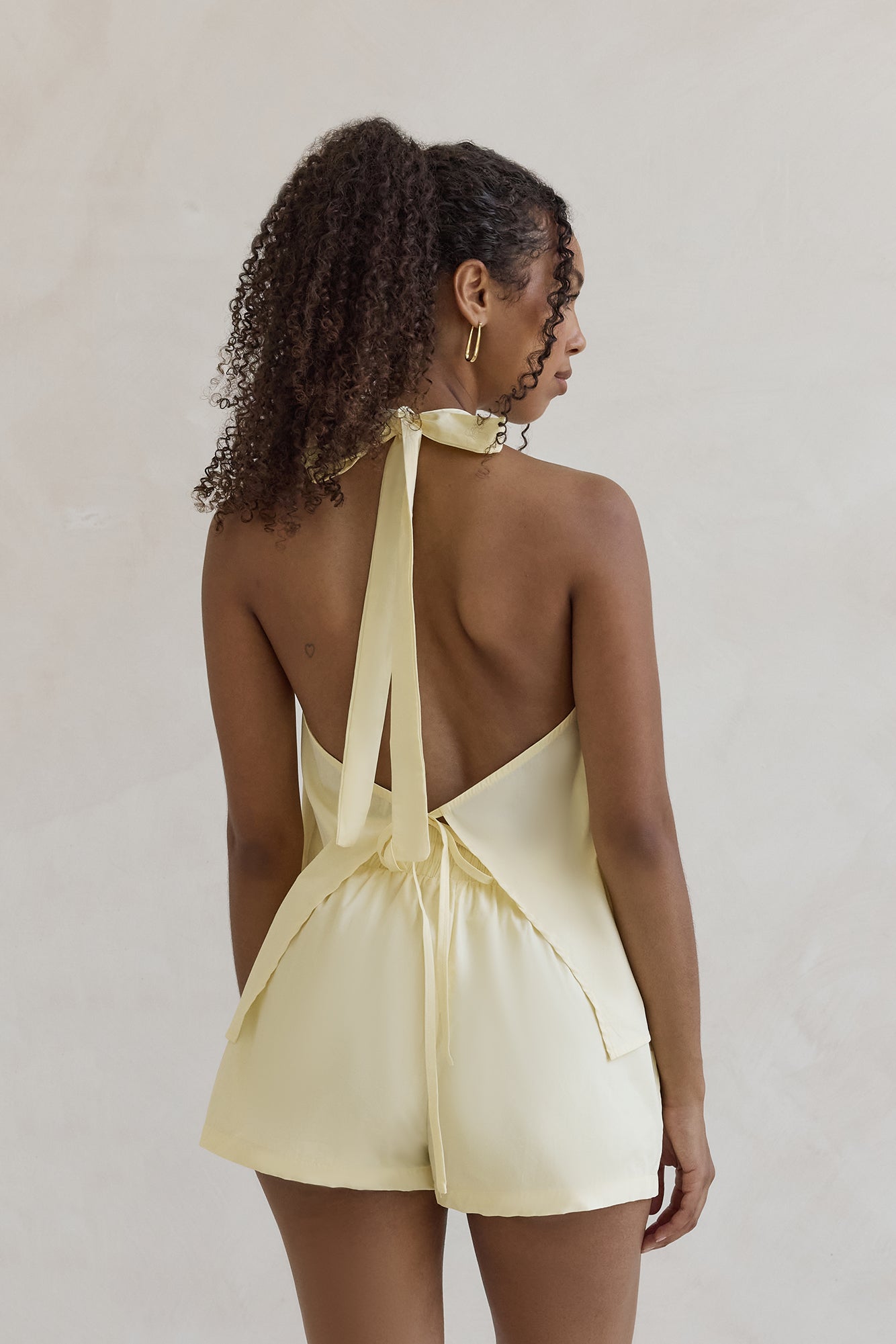 Evelyn Halter Top Yellow