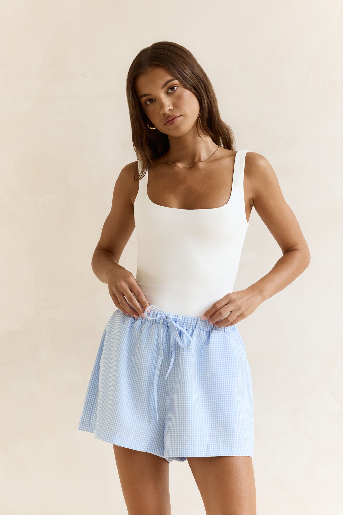Sunlounge Summers Gingham Shorts Blue