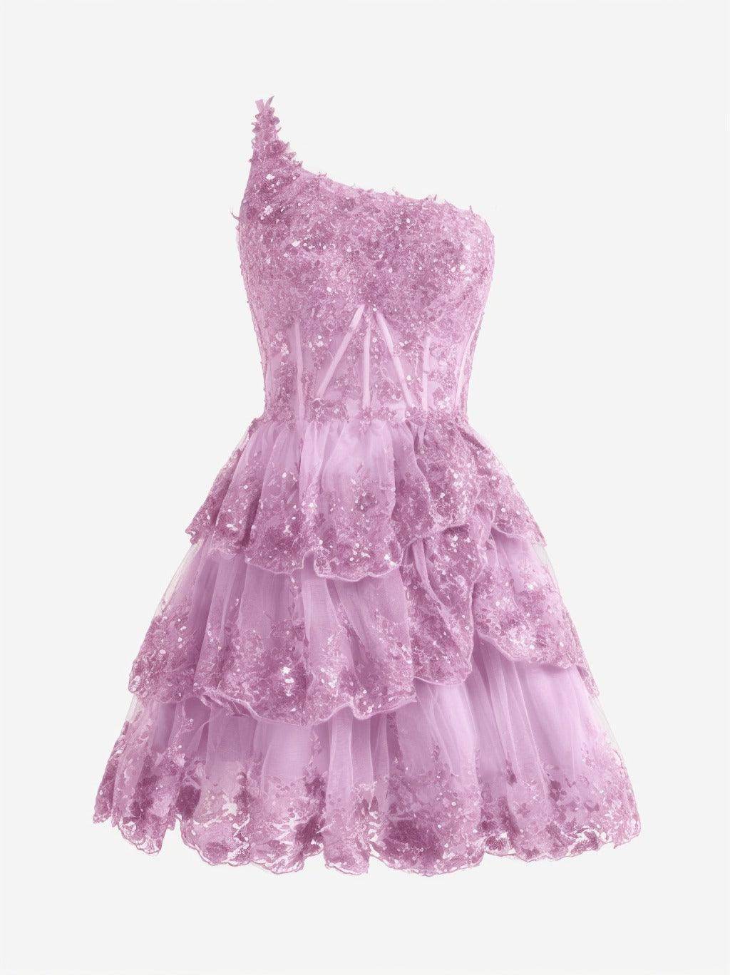 A-line Short Mini Tulle Prom Dress CS0420