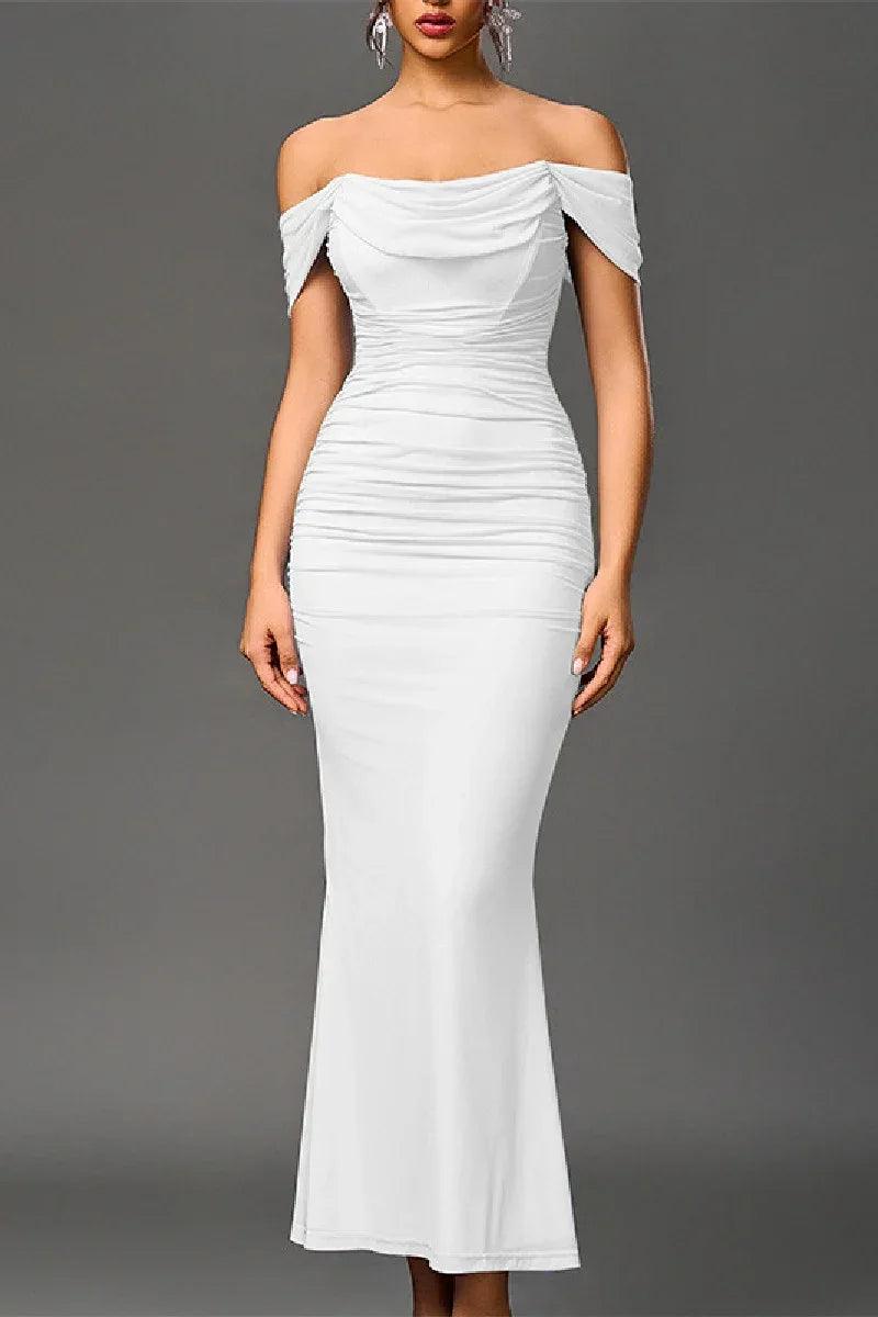Mermaid Off Shoulder Stretch Formal Evening Dresses 906991310377