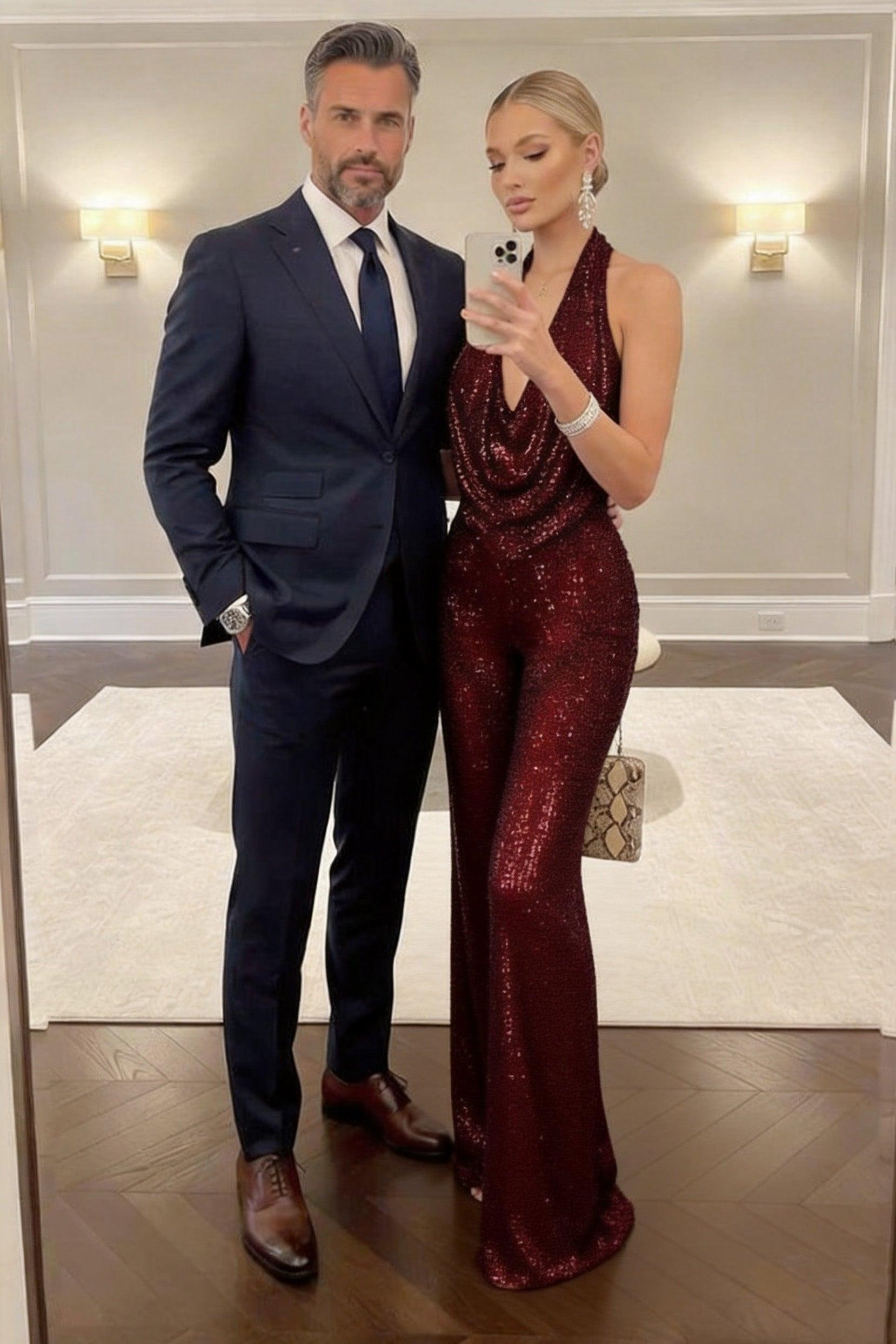 Jumpsuit Maxi Sequins Formal Evening Dresses 678030856246