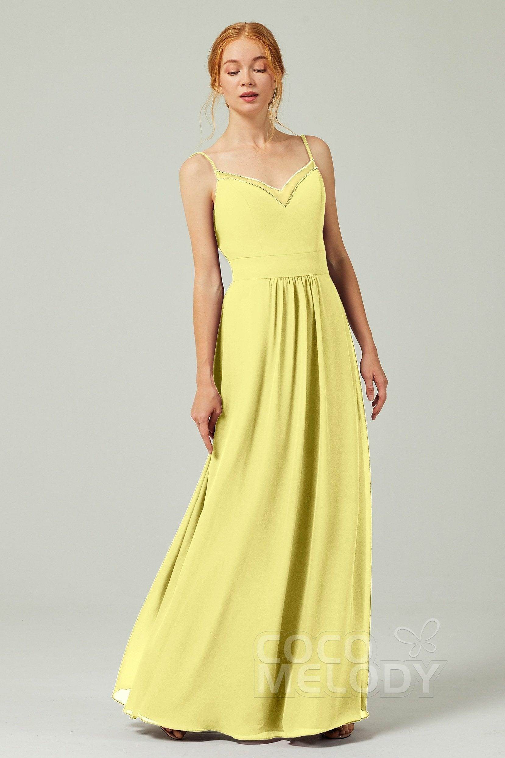 A-Line Floor Length Chiffon Bridesmaid Dress CB0293