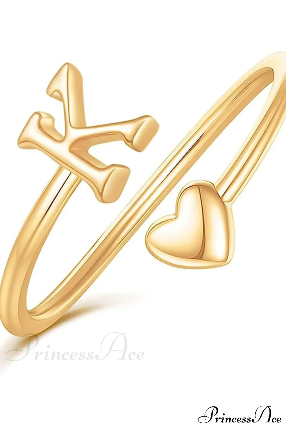 1pc Minimalist Style Heart Shaped Glittery Ring